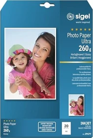 Sigel Photo Paper Ultra Inkjetpapier hochglänzend weiß, A4, 260g/m², 20 Blatt