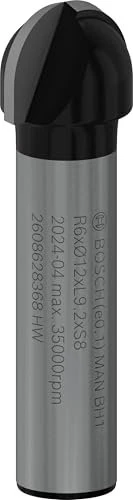 Bosch Professional HM Hohlkehlfräser, (R1)6x(D)12x9.2x40mm, 1 Stück