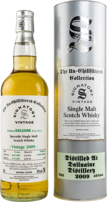Signatory Vintage The Un-Chillfiltered Collection Dailuaine 2009 700ml