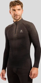 Odlo POW Blackcomb Baselayer Half Zip Funktionsshirt langarm fudge (Herren)