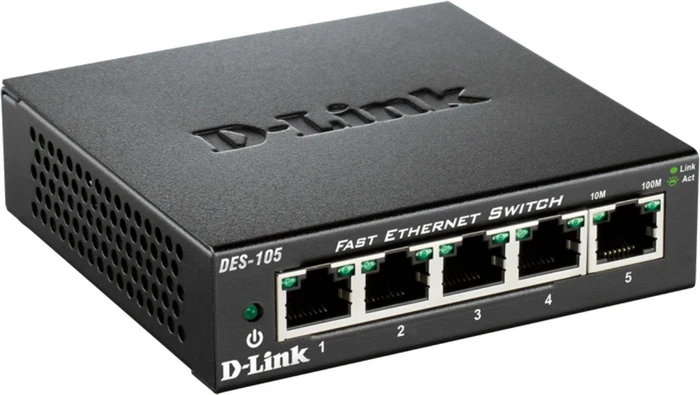 D-Link DES-100 Desktop Switch, 5x RJ-45