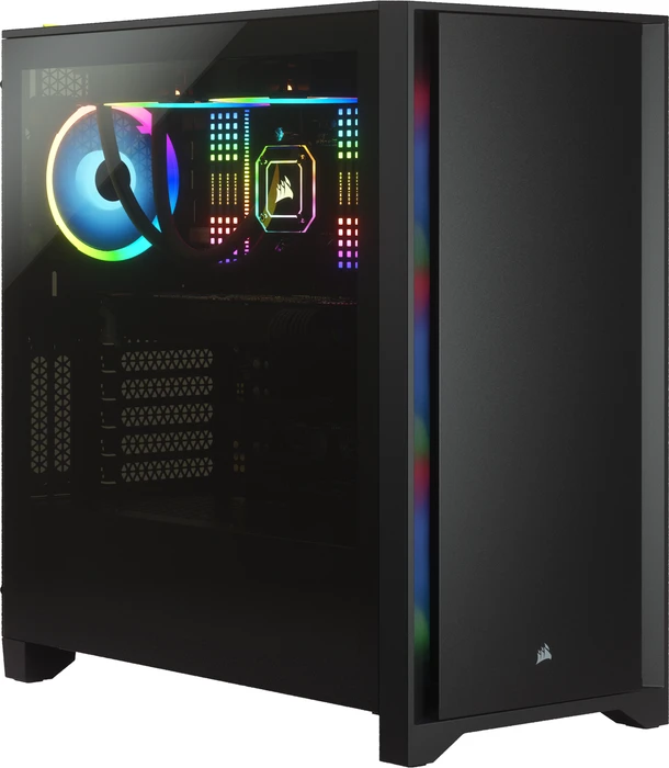 Corsair 4000D, schwarz, Glasfenster