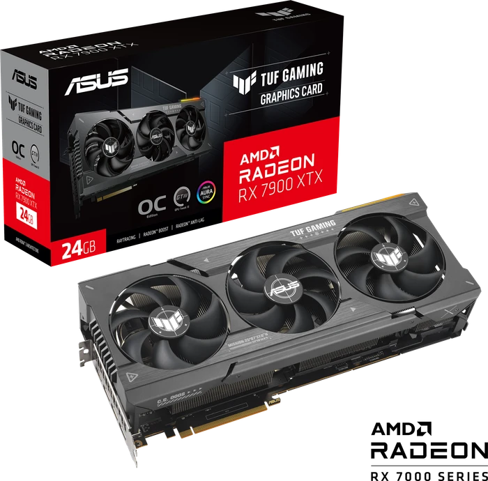 ASUS TUF Gaming Radeon RX 7900 XTX OC, TUF-RX7900XTX-O24G-GAMING, 24GB GDDR6, HDMI, 3x DP
