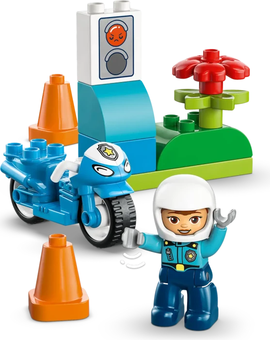 LEGO DUPLO - Blaues Polizeimotorrad