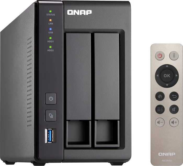 QNAP Turbo Station TS-251+, 2GB RAM, 2x RJ-45 1000Base-T, 2x USB-A 3.0
