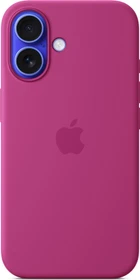 Apple Silikon Case mit MagSafe für iPhone 16 fuchsia
