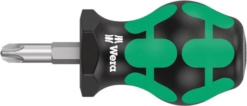 Wera Kraftform Plus Serie 300 355 PZ Stubby Pozidriv Schraubendreher, PZ3x25mm