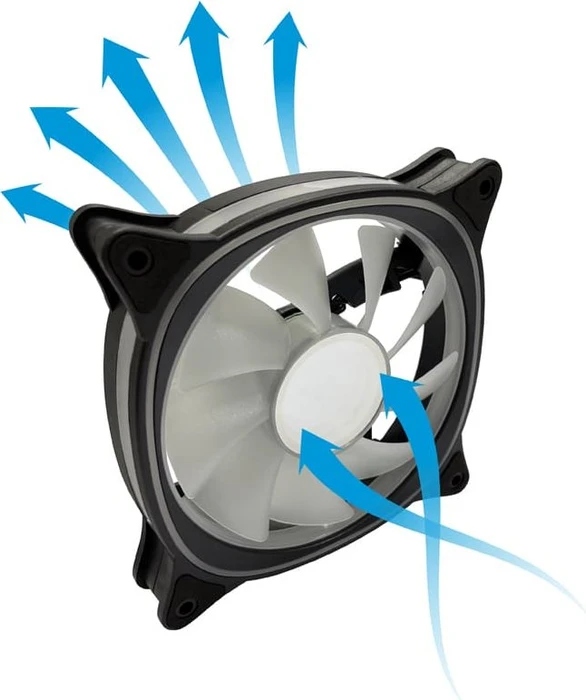LC-Power Case Fan 120mm ARGB, schwarz, LED-Steuerung, Fernbedienung, 120mm, 3er-Pack