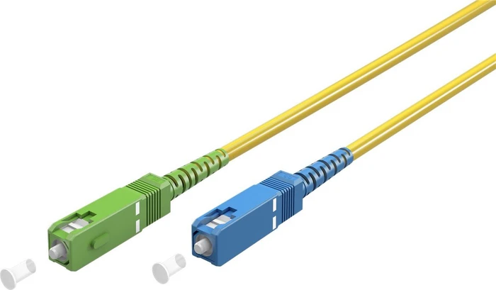 goobay Glasfaserkabel LWL Simplex Kabel, 1x SC-APC Stecker/1x SC-UPC Stecker