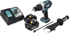 Makita DHP458RG Akku-Schlagbohrschrauber inkl. 2 Akkus 6.0Ah