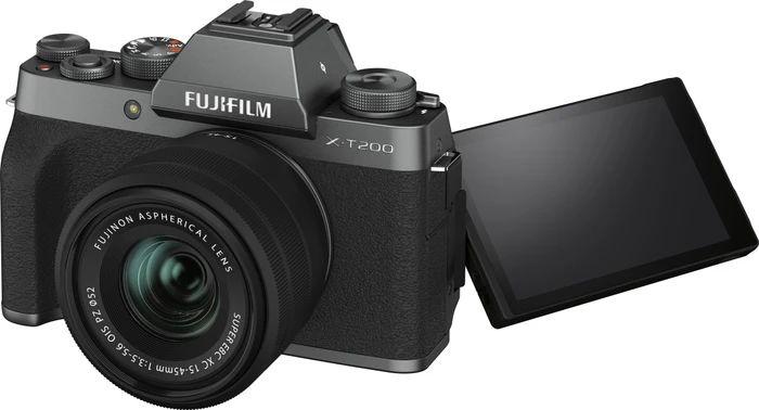Fujifilm X-T200 dunkelsilber mit Objektiv Fujinon XC 15-45mm 3.5-5.6 OIS PZ