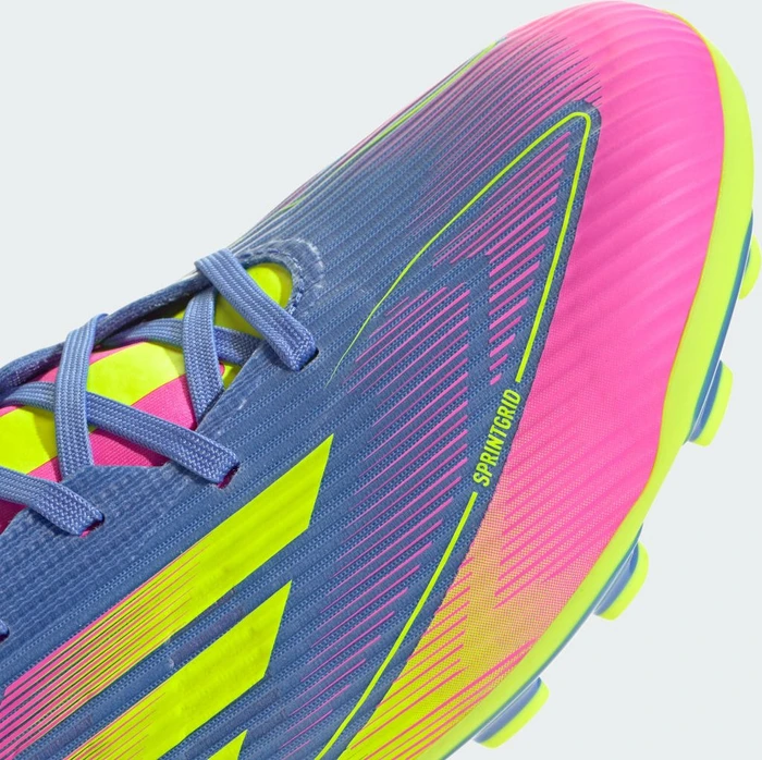 adidas F50 League AG blue fusion/lucid lemon/lucid pink