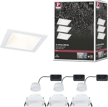 Paulmann Cole Coin LED 6W Einbauleuchte weiß, 3 Stück