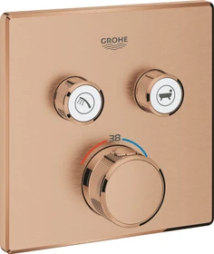 Grohe Grohtherm SmartControl Thermostat mit 2 Ventilen warm sunset gebürstet