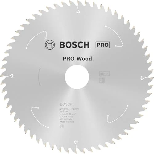 Bosch Professional Standard for Wood Kreissägeblatt 60Z, 190x1.1x30mm, 1 Stück