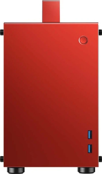 Jonsbo T8, rot, Glasfenster, Mini-ITX