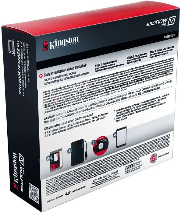 Kingston SSDNow V310 - Notebook Upgrade Kit 960GB, 2.5" / SATA 6Gb/s