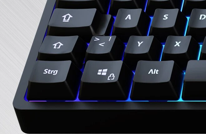 Lioncast LK100 RGB Gaming Tastatur, USB, DE