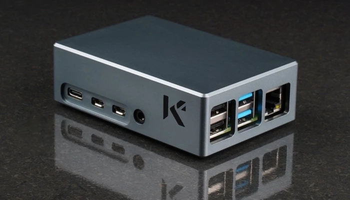 KKSB Heatsink Gehäuse für Raspberry Pi 4, grau