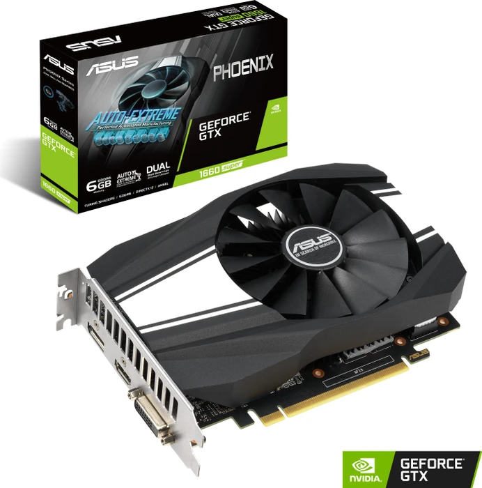 ASUS Phoenix GeForce GTX 1660 SUPER, PH-GTX1660S-6G, 6GB GDDR6, DVI, HDMI, DP
