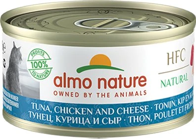 almo nature HFC Natural Cats 70 II, Thunfisch, Huhn und Käse, 70g