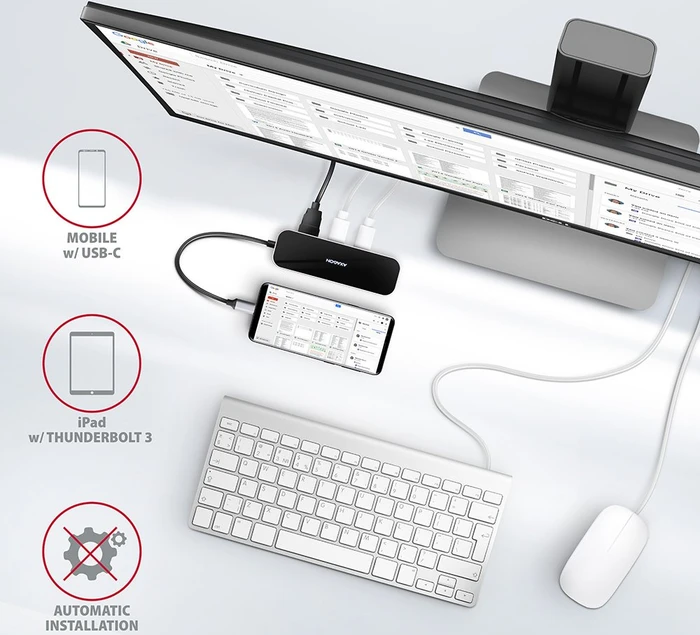 Axagon 6in1 USB-C Combo Hub, USB-C 3.0 [Stecker]