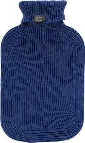 Fashy Wärmflasche mit Rollkragen-Strickbezug marine