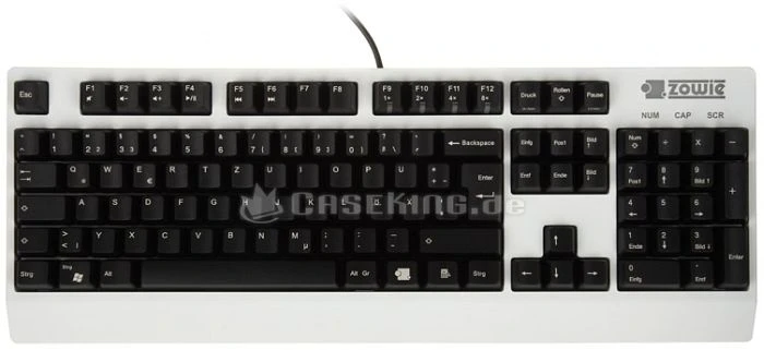 BenQ Zowie Celeritas Pro Gaming Keyboard &, schwarz/weiß, MX RED, PS/2 & USB, DE