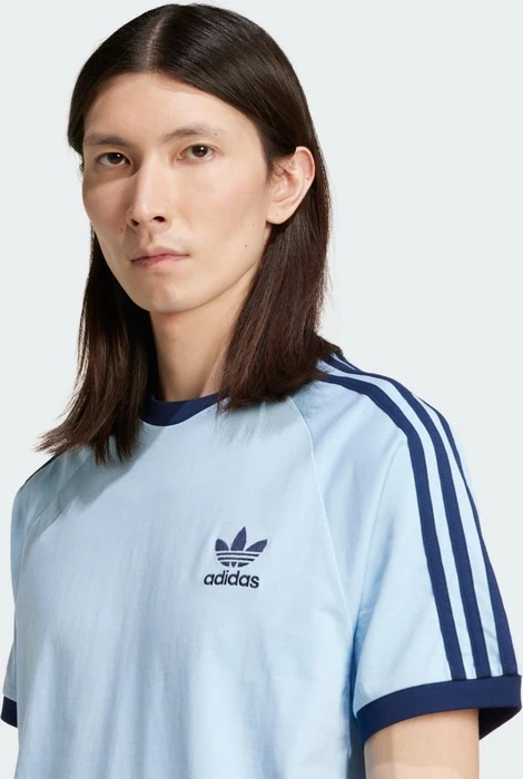 adidas Adicolor Classics 3-Streifen T-Shirt kurzarm clear sky (Herren)