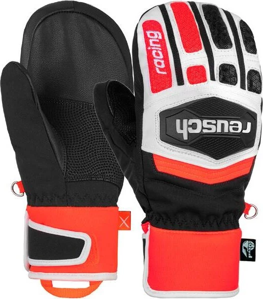 Reusch Worldcup Warrior GS Mitten Skihandschuhe black/white/fluo red (Junior)