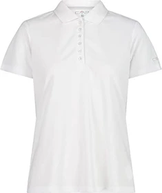 CMP Einfarbiges Pique Poloshirt kurzarm bianco/grey (Damen)
