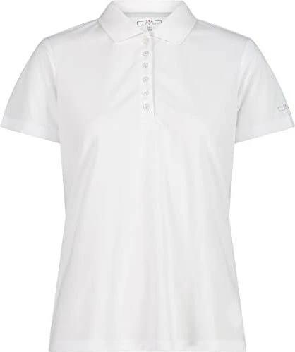 CMP Einfarbiges Pique Poloshirt kurzarm bianco/grey (Damen)