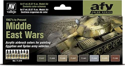 Vallejo Model Air afv Color Series 1967's to Present Middle East Wars Farbset, 8-tlg.