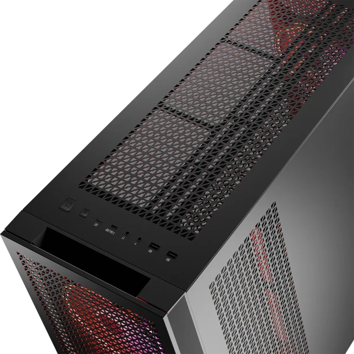 Modecom Volcano Expanse T Apex ARGB Midi, schwarz, Glasfenster