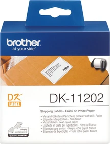 Brother Adressetiketten DK-11202, 62x100mm, weiß, 1er-Pack (300 Etiketten)
