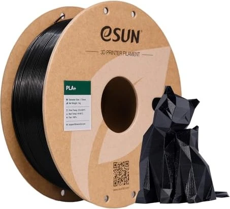 eSUN PLA+, schwarz, Spule, 1.75mm, 1.00kg
