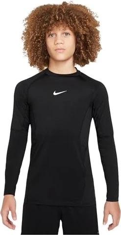 Nike Pro Dri-FIT Funktionsshirt langarm schwarz/weiß (Junior)