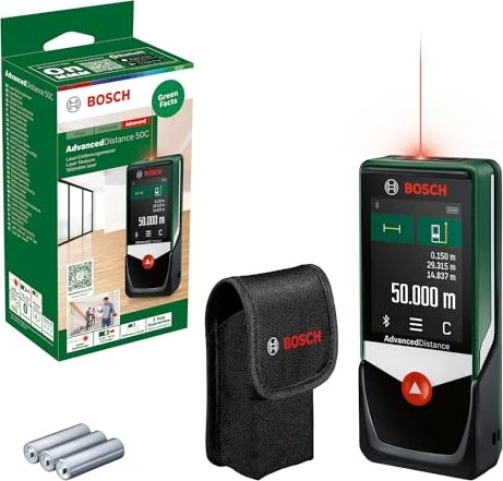 Bosch DIY AdvancedDistance 50C Batterie-Laser-Entfernungsmesser inkl. Tasche