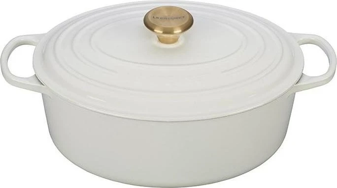 Le Creuset Signature Gusseisen Bräter oval 40.4x25.7cm 6.3l white