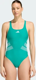 adidas Logo C-Back Badeanzug equipment green/white (Damen)