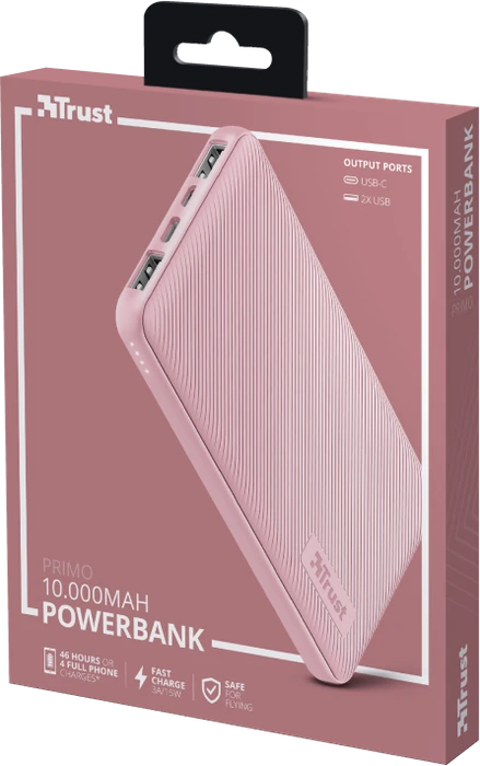 Trust Primo Ultra-thin Powerbank 10000mAh pink