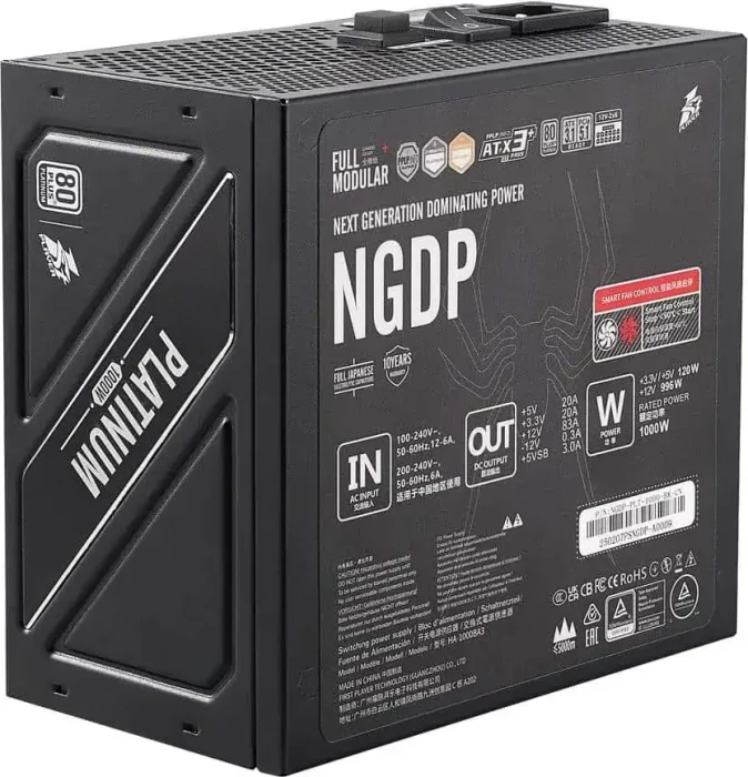 1st Player NGDP Platinum schwarz 1000W, ATX 3.1