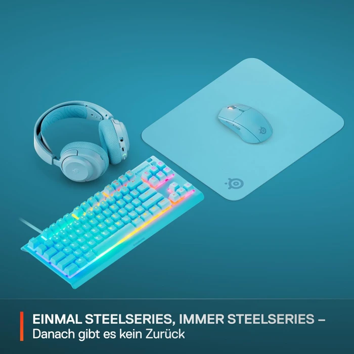 SteelSeries QcK Medium Aqua, 320x270mm, blau