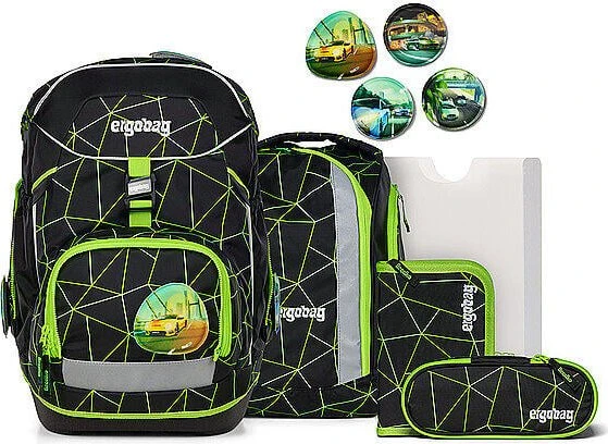 Ergobag Pack CyBär Race 2025 Schulrucksack-Set, 6-tlg.
