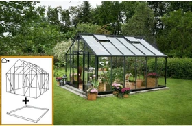 Juliana Gärtner 18.8m² 3mm Sicherheitsglas Gewächshaus anthrazit/schwarz