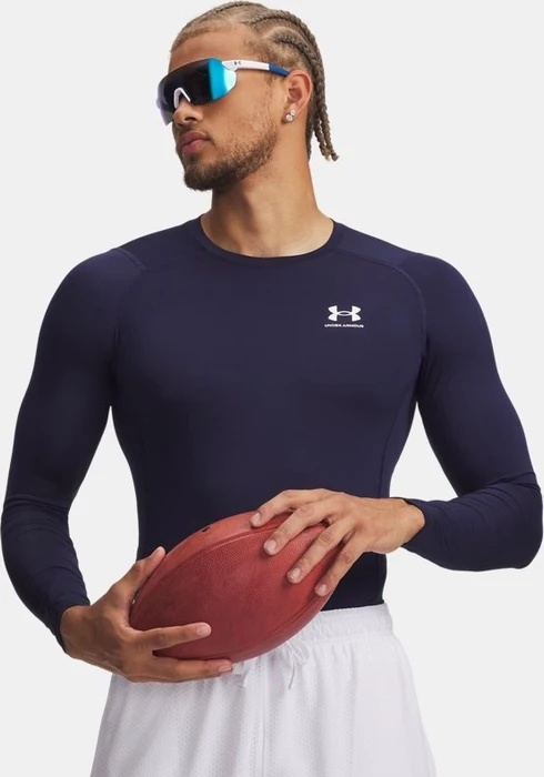 Under Armour HeatGear Armour Funktionsshirt langarm midnight navy/white (Herren)