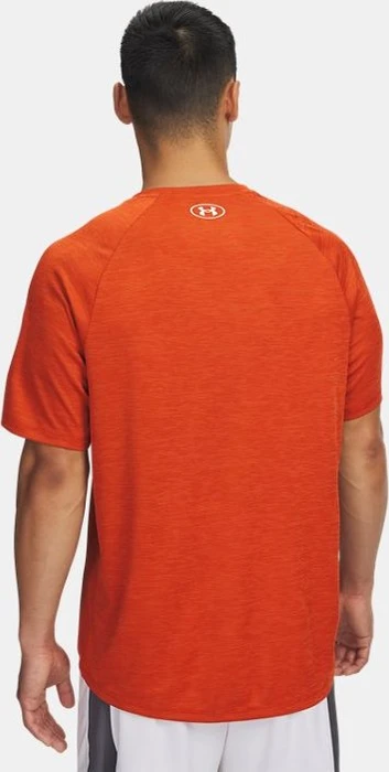 Under Armour Tech Textured Funktionsshirt kurzarm orange base/white (Herren)