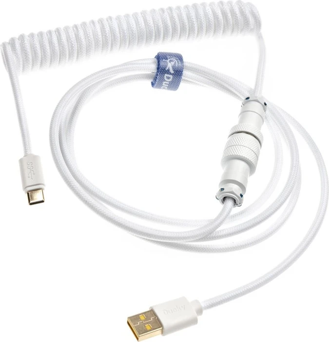 Ducky Premicord Spiralkabel USB-C auf USB-A, 1.8m
