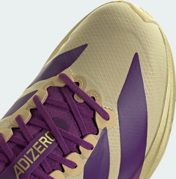 adidas Adizero Takumi Sen 11 sand/rich purple/gold metallic (Herren)