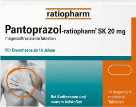 Pantoprazol-ratiopharm SK 20mg magensaftresistente Tabletten, 14 Stück